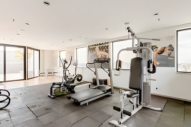 Flat com piscina, academia e vista – ap 1303