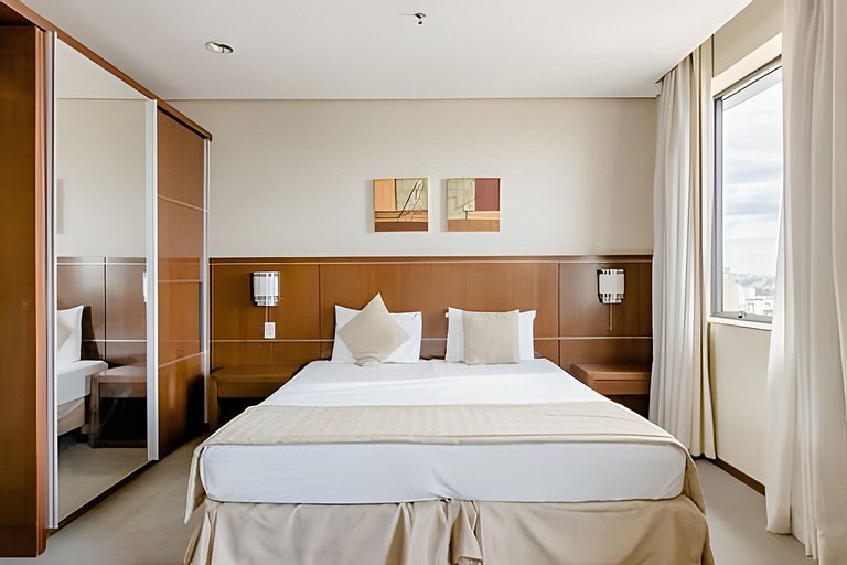 Flat espaçoso, localização privilegiada ap 1808