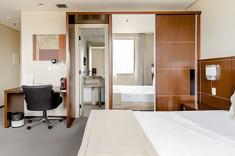 Flat espaçoso, localização privilegiada ap 1808