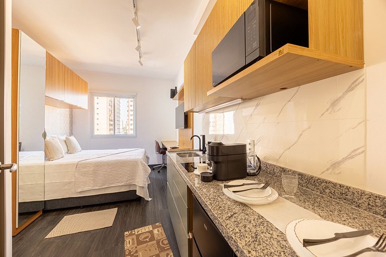 Hospedez - Estudio com 1 vaga de estacionamento