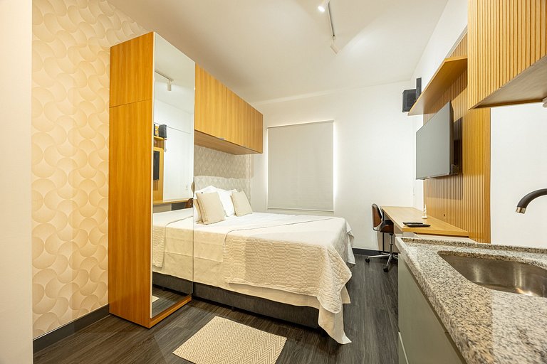 Hospedez - Estudio com 1 vaga de estacionamento