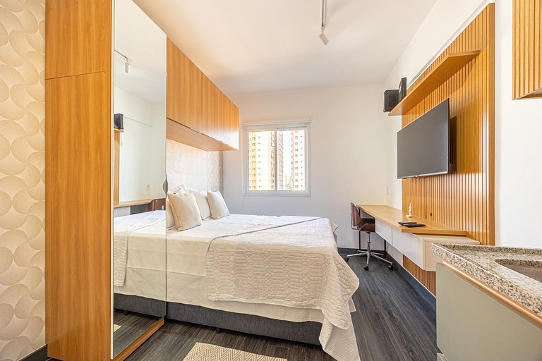 Hospedez - Estudio com 1 vaga de estacionamento