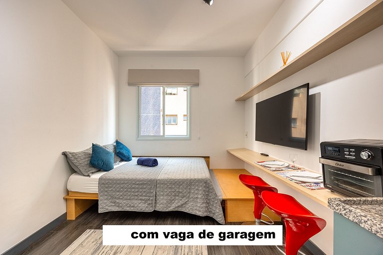Lindo Estudio - com estacionamento incluso ap 814