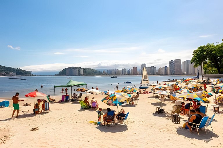 Apartamento pé na areia Praia dos Milionários.