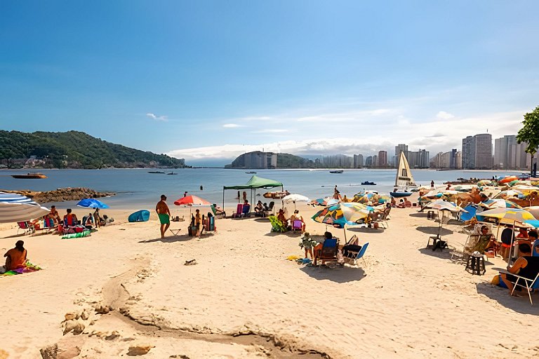 Apartamento pé na areia Praia dos Milionários.