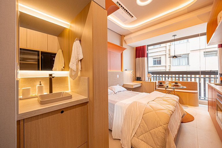 Studio Premium na Al. Santos | Metrô e Paulista