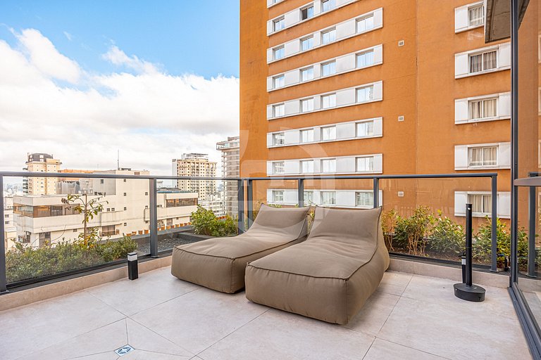 Studio Premium na Al. Santos | Metrô e Paulista