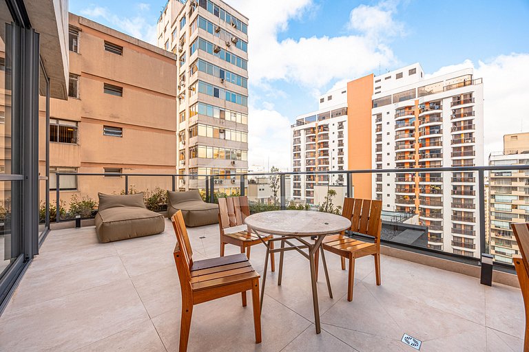 Studio Premium na Al. Santos | Metrô e Paulista