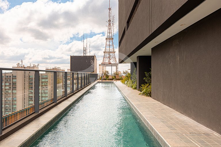 Studio Premium na Al. Santos | Metrô e Paulista