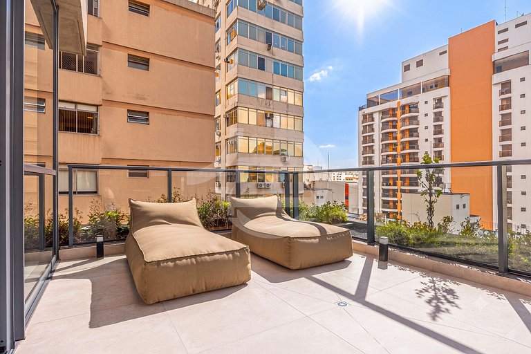 Studio Premium na Al. Santos | Metrô e Paulista