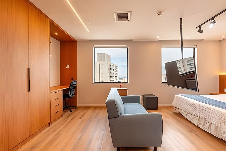 Flat premium 1 vaga e piscina, Alphaville | 1610