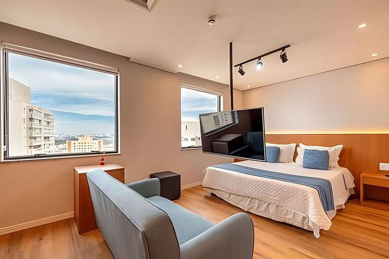 Flat premium 1 vaga e piscina, Alphaville | 1610