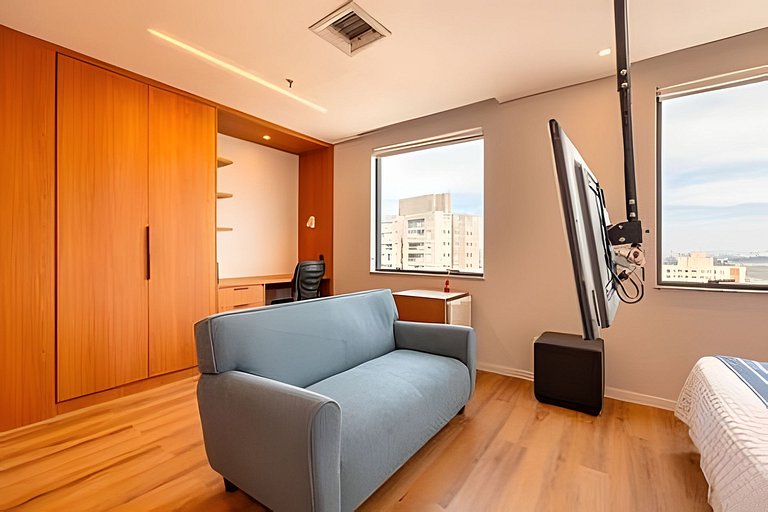 Flat premium 1 vaga e piscina, Alphaville | 1610