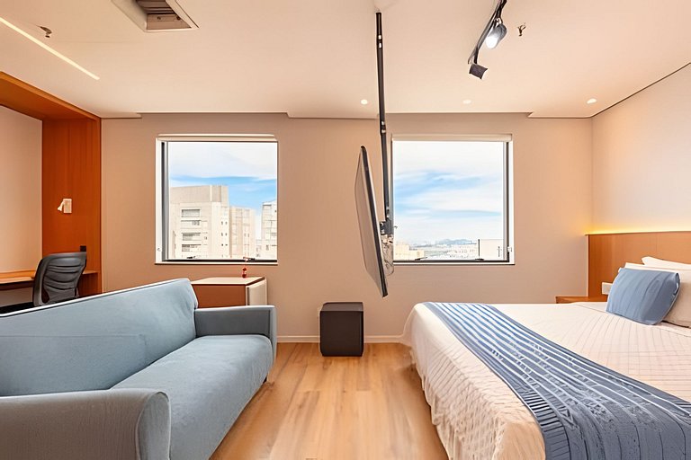 Flat premium 1 vaga e piscina, Alphaville | 1610